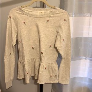 Anthropologie Rose Crewneck top